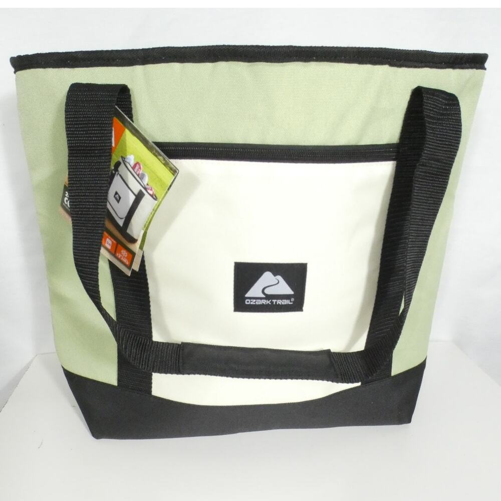 Ozark Trail 24 Can Cooler Canvas Zippered Tote Outdoor Picnic Sports New